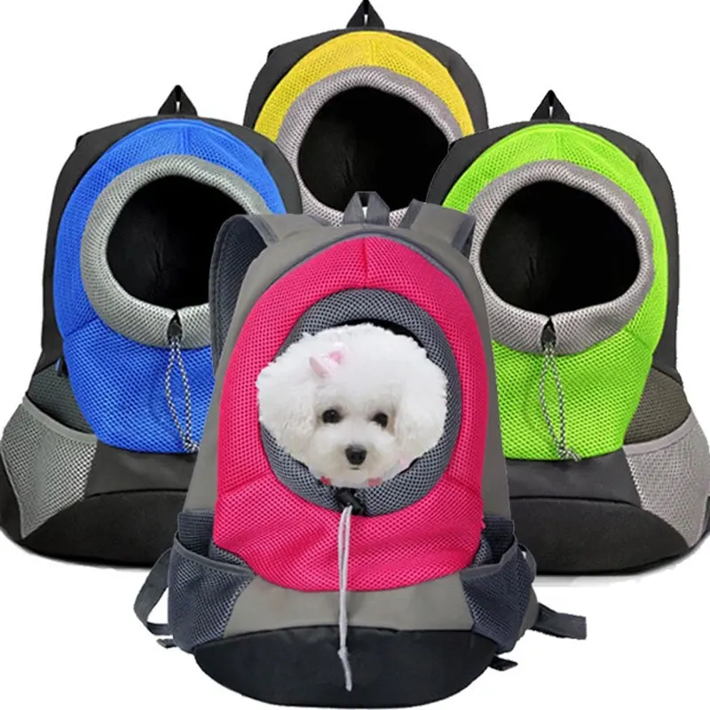 Pet Dog Cat Front Carrier Mesh Portable Outdoor Travel Backpack Head