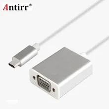 USB 3,1 type C к VGA кабель адаптер type-c мужчин и женщин VGA конвертер Разъем для Apple VGA кабель Lumia 950XL