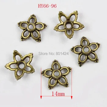 

free shipping 120pcs 66-96 zinc alloy bronze coloured bead caps fit 14mm beads metal beads spacer beads making for jewelry