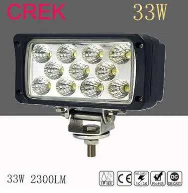 

2016 33W 12V LED Work Light 60 Degree High Power LED Offroad Light Square Off road LED Work Light Flood Light for Boating Hunt