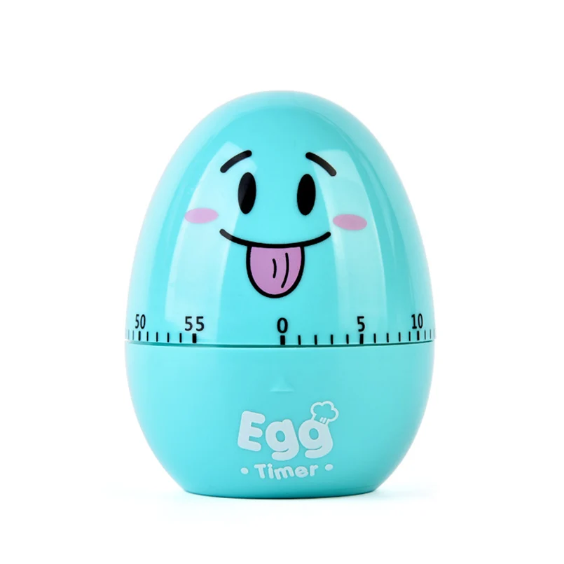 Cartoon Cute Egg Timer Plastic Egg Shaped Multicolor 60 Minutes