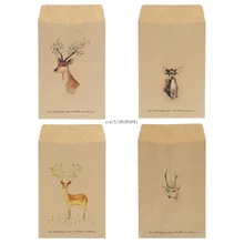 12 шт. винтажный мини-бумажный конверт с оленем в европейском стиле для карты Скрапбукинг подарок