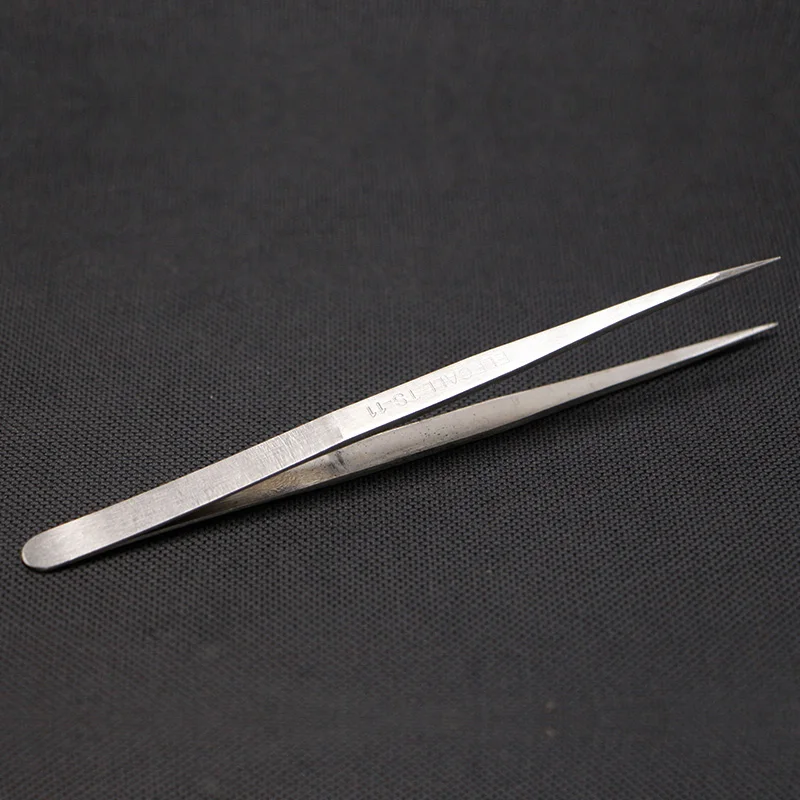 10Pcs Long Nose Tweezer Straight Electric Tweezers TS11in Pliers from