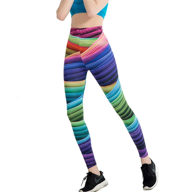 Cartoon Print Sport Leggings Yoga Pants Push Up 3d Graffiti Women Fitness Sports Tights High Waist Workout Yoga Leggings UMLIFE (9)