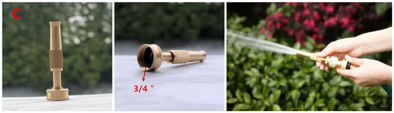 Высокая Давление водяной пистолет наконечник-распылитель для мытья поверхностей садовый инвентарь для полива воды распылитель воды полный Медь