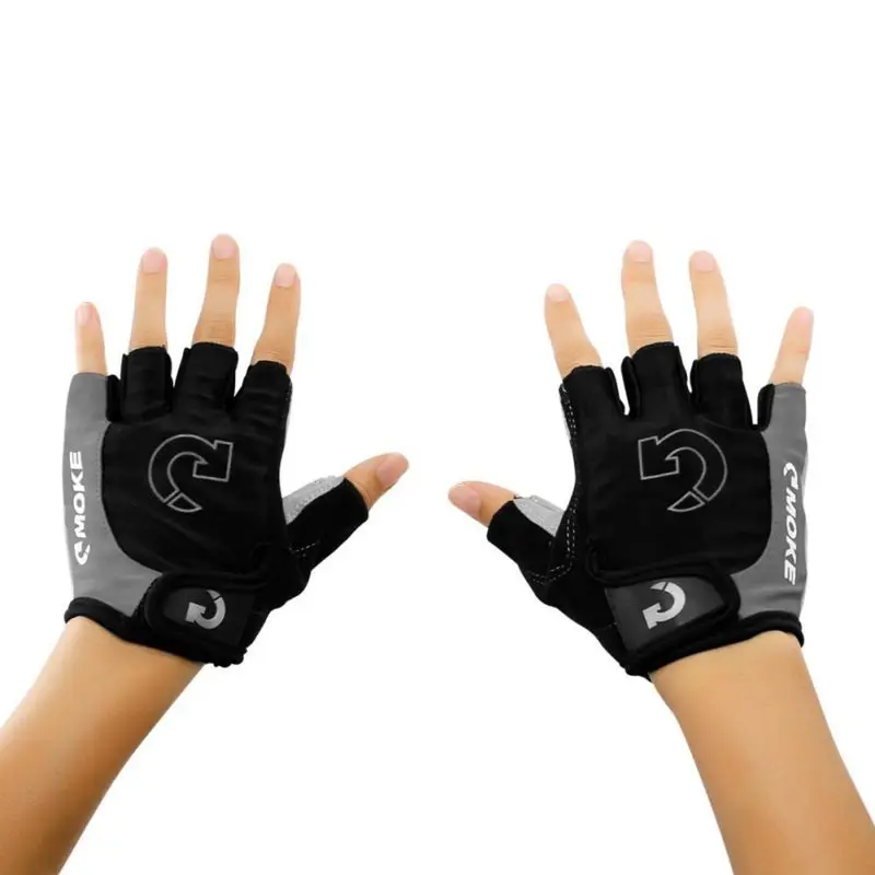 

MOKE Sports Padded Microfiber Half Finger Fixed Gear Cycling Fitness Gloves Riding MTB Road Bike Bicycle Motorcycle Gloves