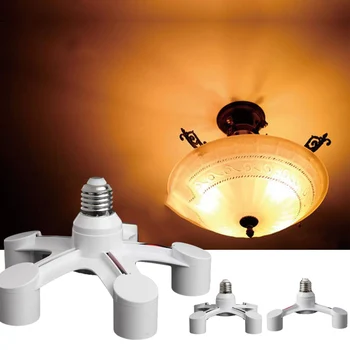 

E27 3 in 1 LED Base Holder Socket Light Lamp Bulb Converter Splitter Adapter