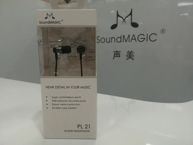 Оригинальные SoundMAGIC PL21 наушники-вкладыши шумоизолирующие наушники-вкладыши для мобильного телефона наушники шумоизолированные MP3 - Цвет: Black color in box