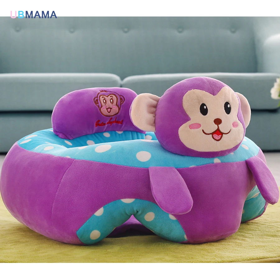 Детское сиденье с изображением животных из мультфильмов, диван, детское кресло для обучения сидению, удобная подушка для автомобильного сиденья, плюшевые игрушки