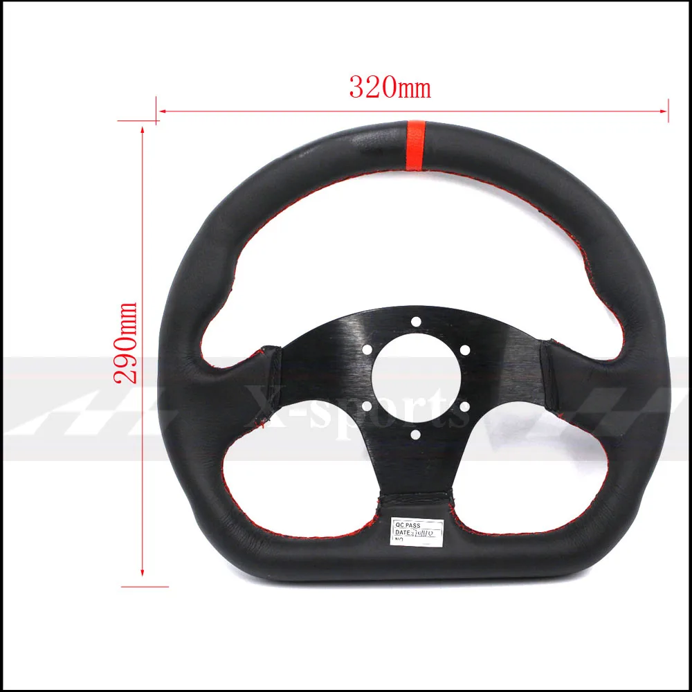 SP car Sport steering wheel racing type High quality universal 13inches 320MM Aluminum bullhide black