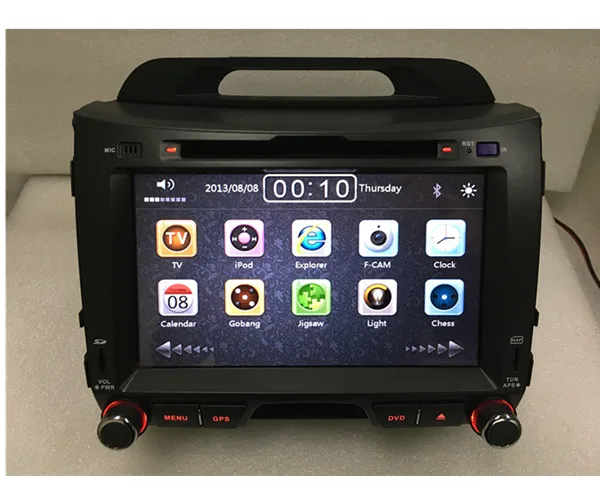 Top Wholesale! 2din car radio dvd GPS player for Kia Sportage( 2010-2014) free map wifi bluetooth support 3G 5