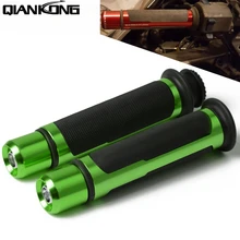 С логотипом 7/8 22 мм руль для езды на велосипеде и мотоцикле резиновые гелевые ручки для Kawasaki W800 ZZR1200 ZRX1100 ZRX1200 ZZR1100