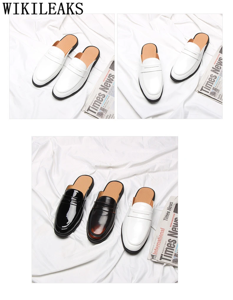 Полуботинки для мужчин; кожаная повседневная обувь; мужские брендовые тапочки; mule masculino; дизайнерская обувь; tenis masculino ayakkabi