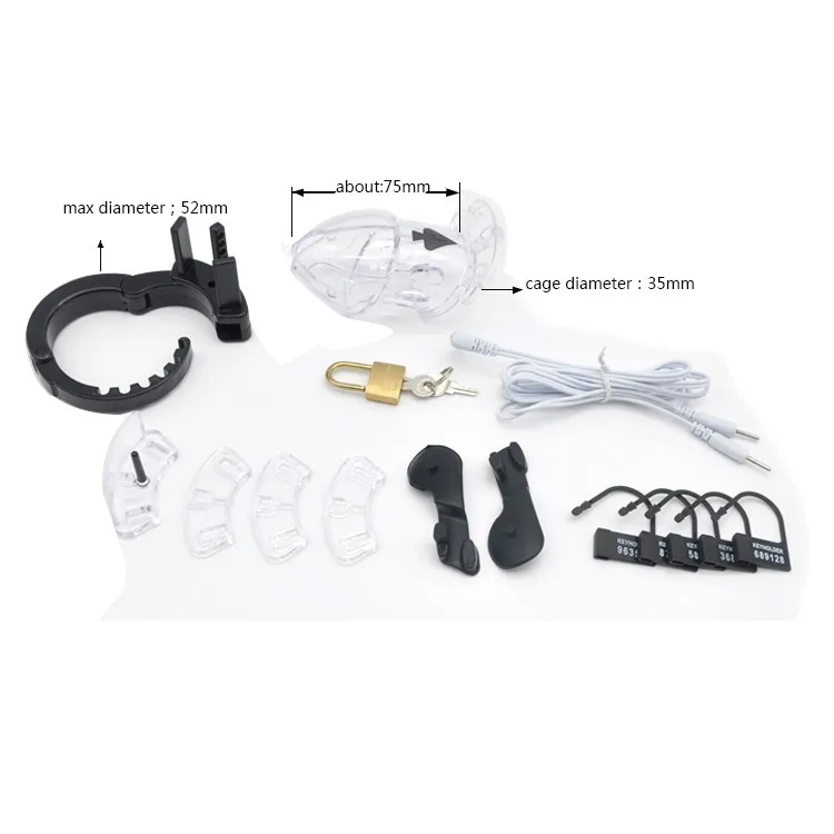 Electro-Clear-Male-Chastity-Device-Cuff-Ring-A175