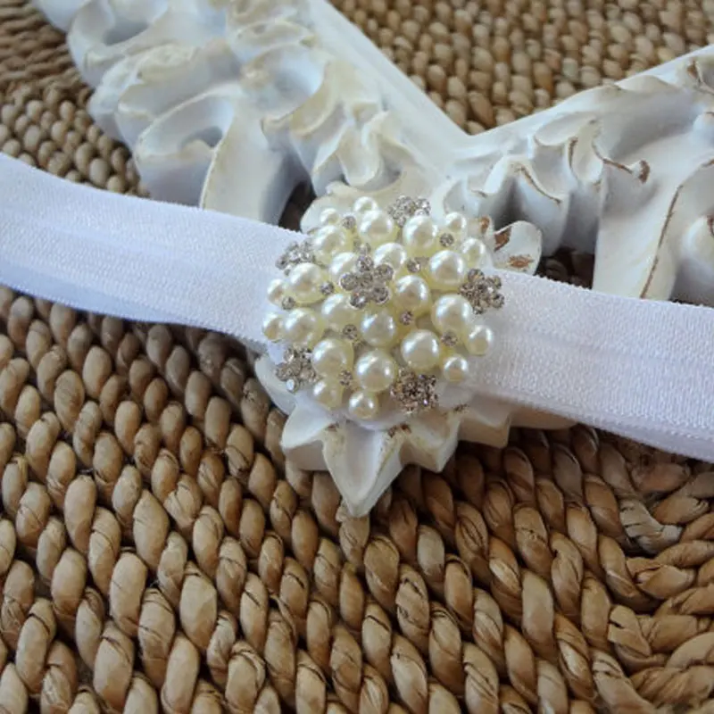 Детская повязка на голову с жемчугом кристаллами|photo accessories newborn|accessories