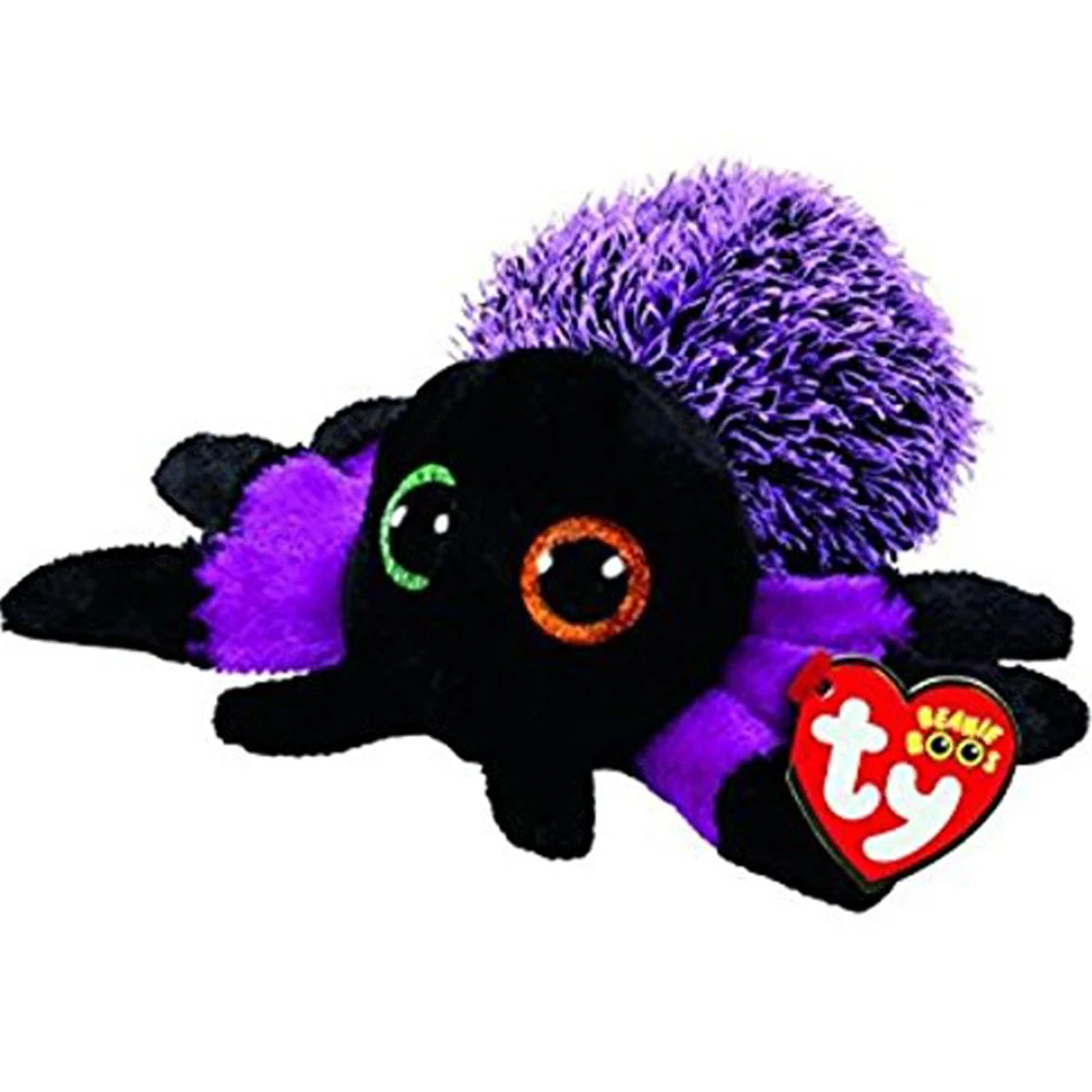 Pyoopeo Ty Beanie Boos 6" 15cm Creeper Purple Halloween Spider Plush