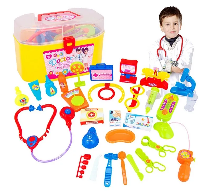 30 шт./компл. детский игровой дом игрушки доктора игровые наборы для ребенка модель ящика для инструментов медицинская грудь детские образовательные игрушки