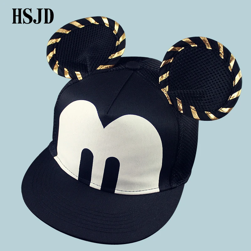 Повседневная Милая бейсбольная кепка с большими ушками мыши Snapback Мужская