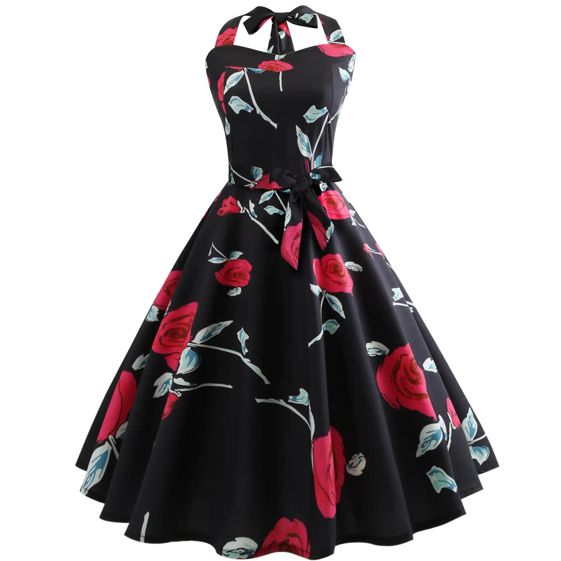 Vintage Dress  60s Dress  60s Floral Print Striped Dress  60s Floor Length Sleeveless Dress  Vintage Formal Dress  Spring Dresses