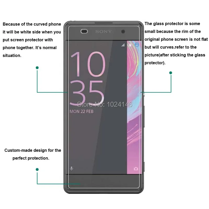 Для Sony Xperia XA F3111 F3113 F3115 / двойное прозрачное закаленное стекло Защита для экрана