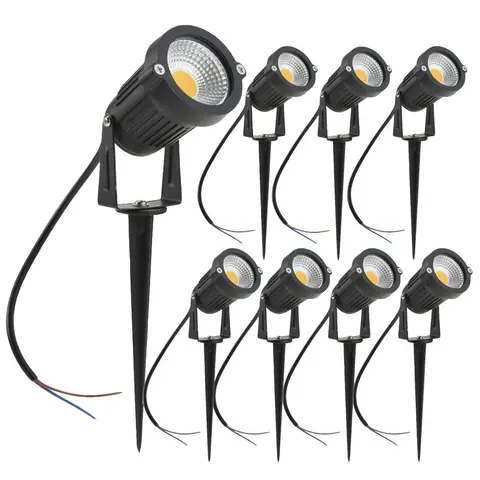 Holofotes ao ar Livre com Pico Luzes Led Paisagem 12 v Waterproof Jardim Caminho Paredes Árvores Bandeiras Lâmpadas Gramado 4 Pçs 5 w