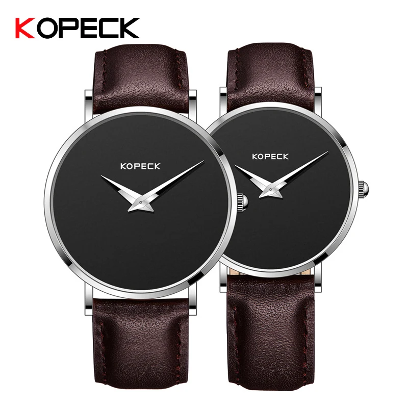 KOPECK Fashion Couple Watch Men Women Quartz-Watch Luxury Leather Lover's Watches Fashion Simple Ultra Thin Watch Paar Horloges KOPECK Fashion Couple Watch Men Women Quartz-Watch Luxury Leather Lover's Watches Fashion Simple Ultra Thin Watch Paar Horloges