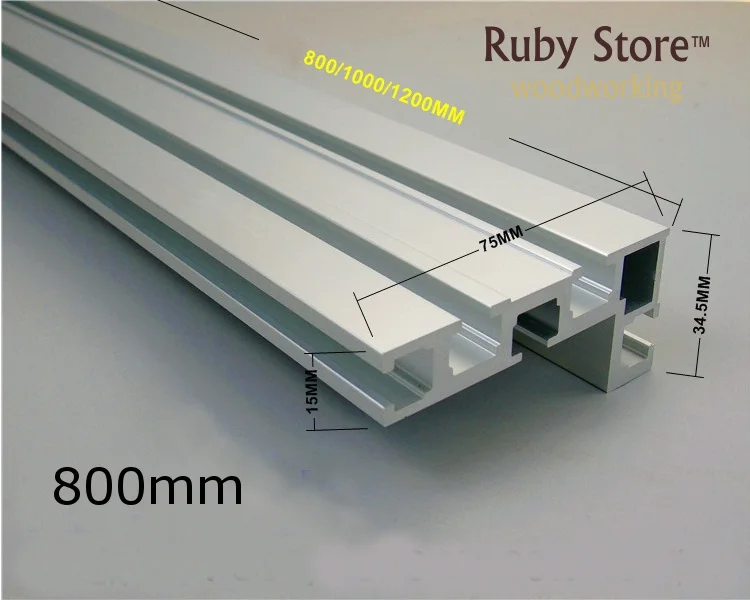 600mm/800mm الألومنيوم ل سياج 75mm ارتفاع مع T-المسارات