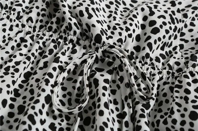 v neck print A-Line dress06