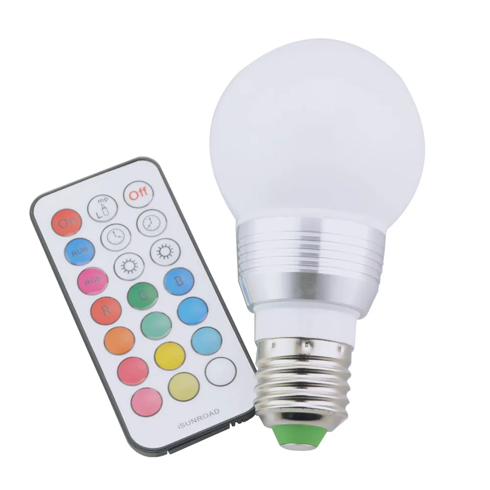 RGB светодиодный светильник E27 7 Вт Светодиодный точечный светильник с таймером пульт дистанционного управления 16 цветов Изменение лампада светодиодный вечерние светильник s 1 шт
