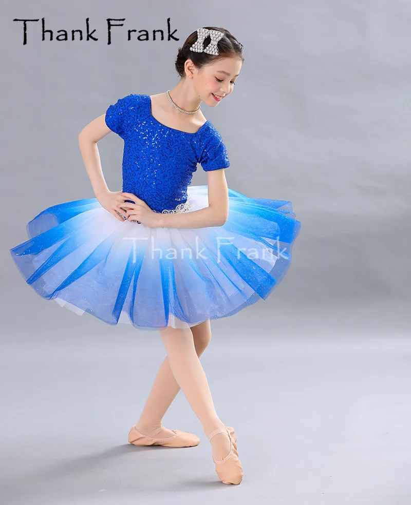 Cor gradiente tutu ballet vestido para meninas