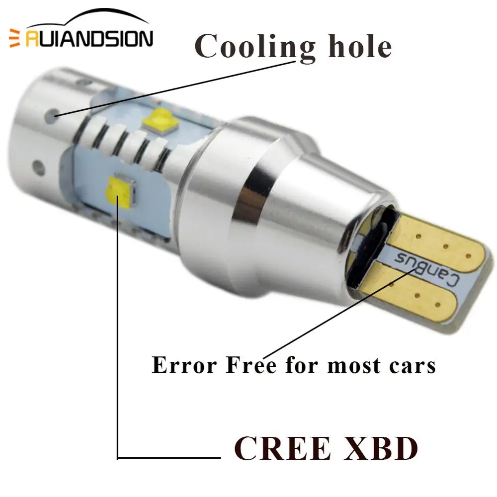 2 шт. 30 Вт без-Полярный 12 В 24 В W16W T15 обратный светильник CREEXBD чип 6SMD Led Canbus Нет ошибок резервная задняя Лампа ксенон белый 912 921