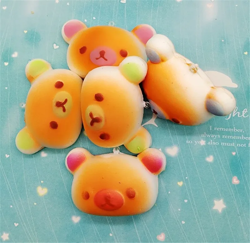 50pcs rare squishy charms bread 7cm rilakkuma bread Squishy, slow ...