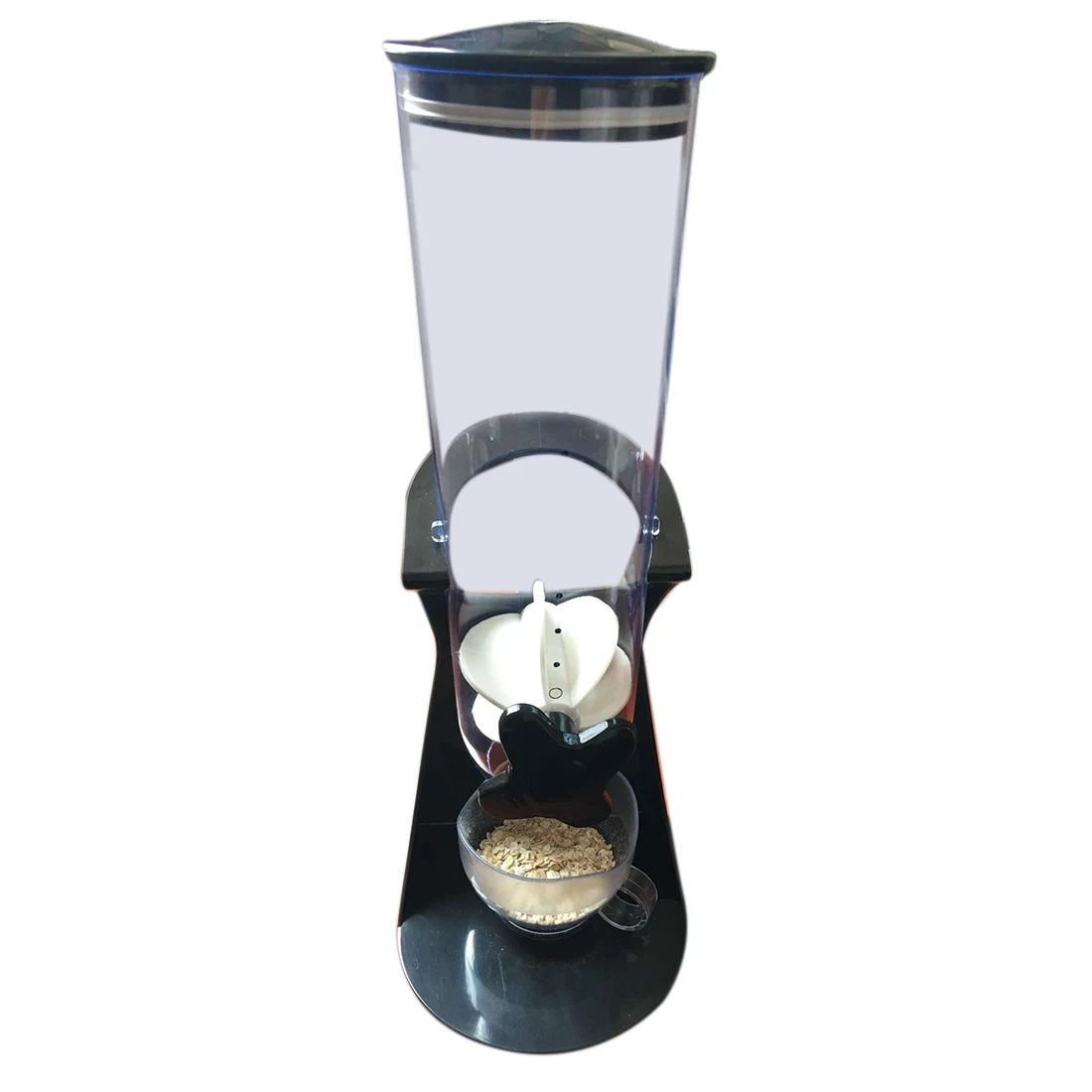 

Cereal Grain Dispenser Oatmeal Machine Sealed Jar Food Storage Tank Home Storage & Organization- Black