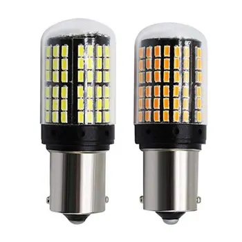 

2PCS T20 7440 W21W 144smd W21W 7440 Waterproof Car LED Headlight Front Light Bulb Turn Signal Light Super Nighteye Bright