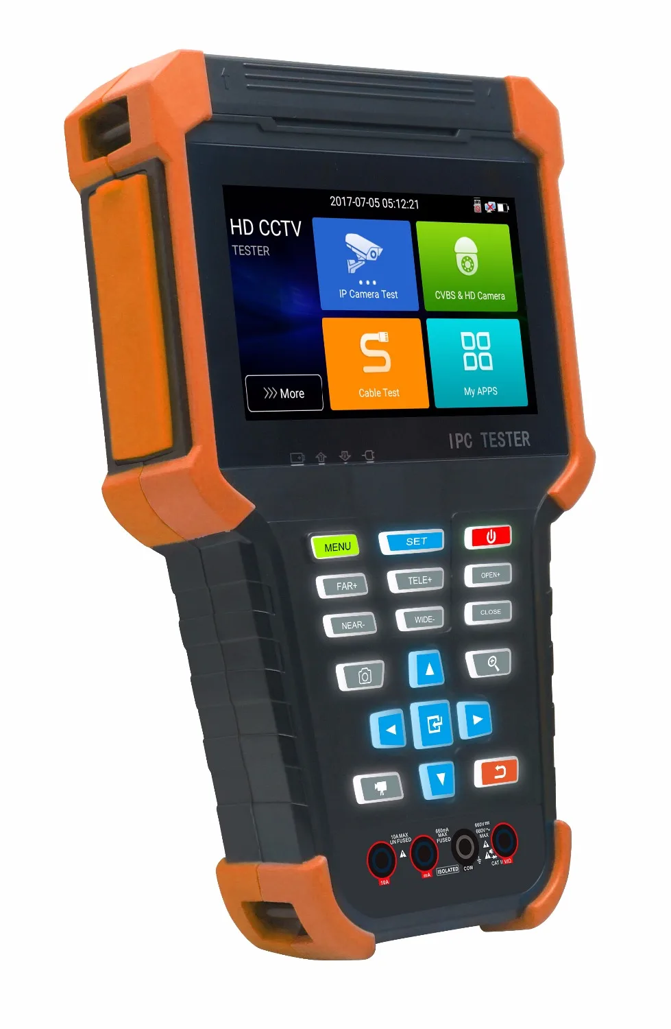 Portable X4 series touch screen IP Camera tester with TVI 8MP/CVI 8MP/AHD 5MP/EX-SDI