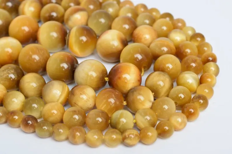 Golden Tiger Eye Gemstone AAA Yellow Round 4mm Loose Beads