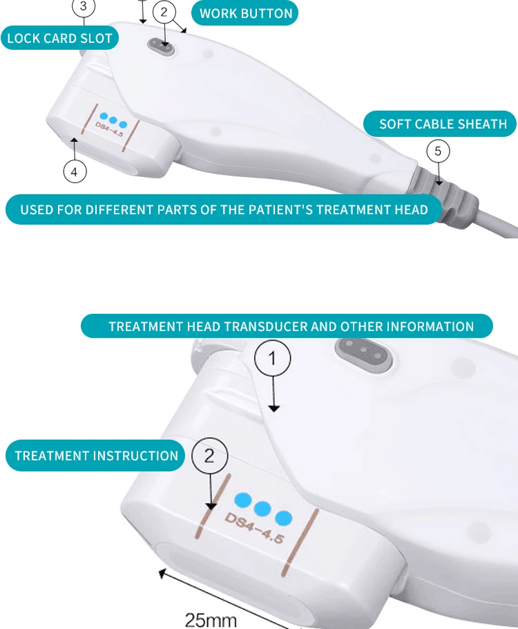 Máquina портативный de la belleza дель equipo médico antiarrugas de elevación лица основные de Hifu del nuevo cartucho