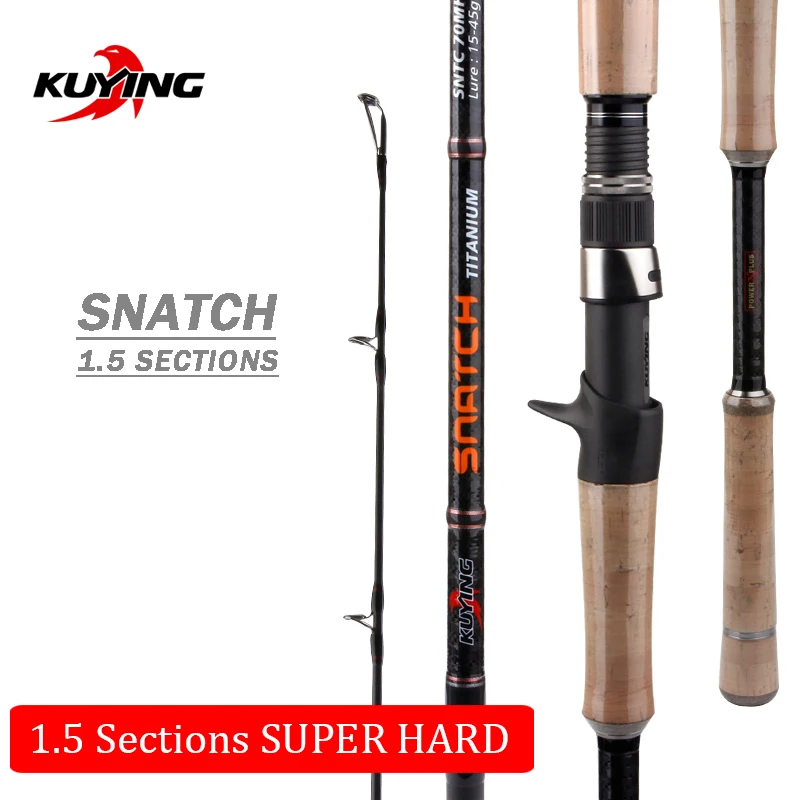 Карбоновая жесткая рыболовная удочка KUYING Snatch 2 1 м 28 трость часть FUJI среднее