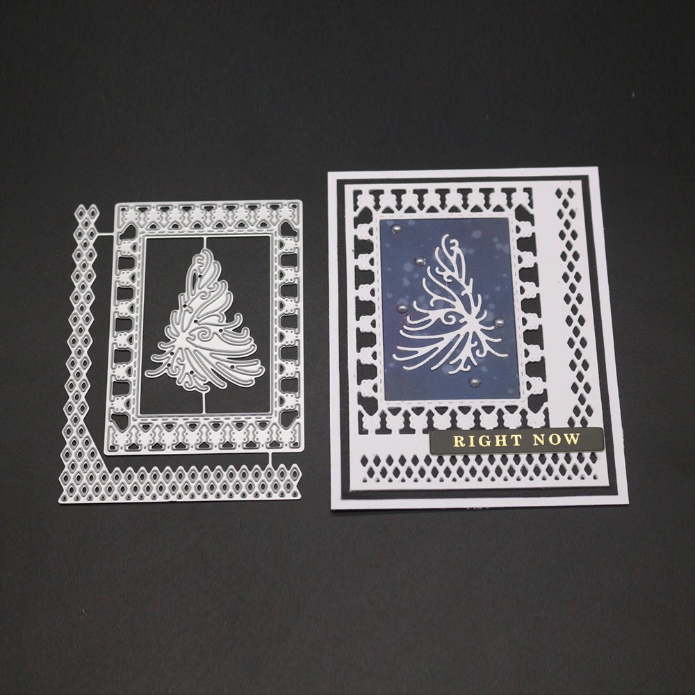  10x7.1CM Tree frame Cover DIY Scrapbooking Carbon Sharp Craft Die Photo Invitation Cards Decoration - 33063103759