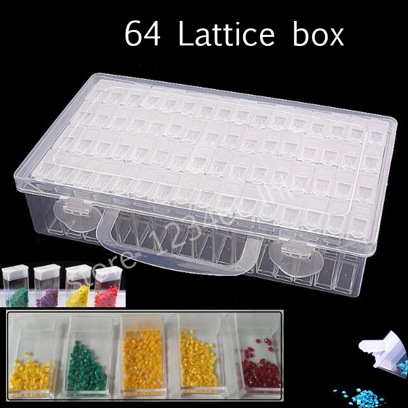 

5d diy diamond embroidery box diamond painting tool Daimond transparent plastic storage box, jewelry Drill Storage Box Gift