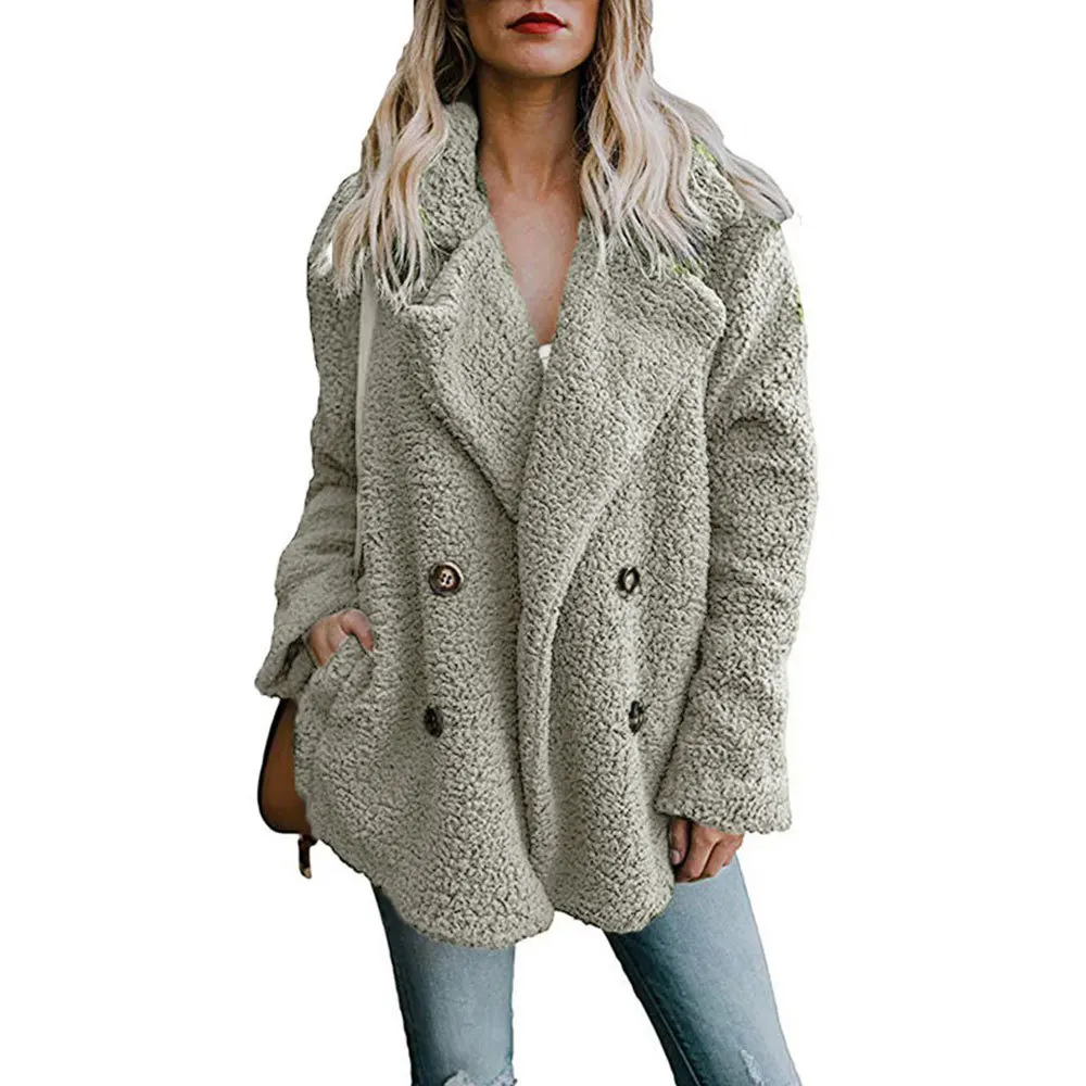 Gentillove женское винтажное пальто, Женское зимнее теплое мягкое плюшевое пальто, элегантные куртки из искусственного меха, повседневное меховое пушистое плюшевое пальто
