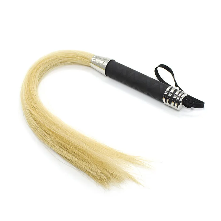 Buy Genuine Horse Hair Yellow Horse Tail Whip Spanking