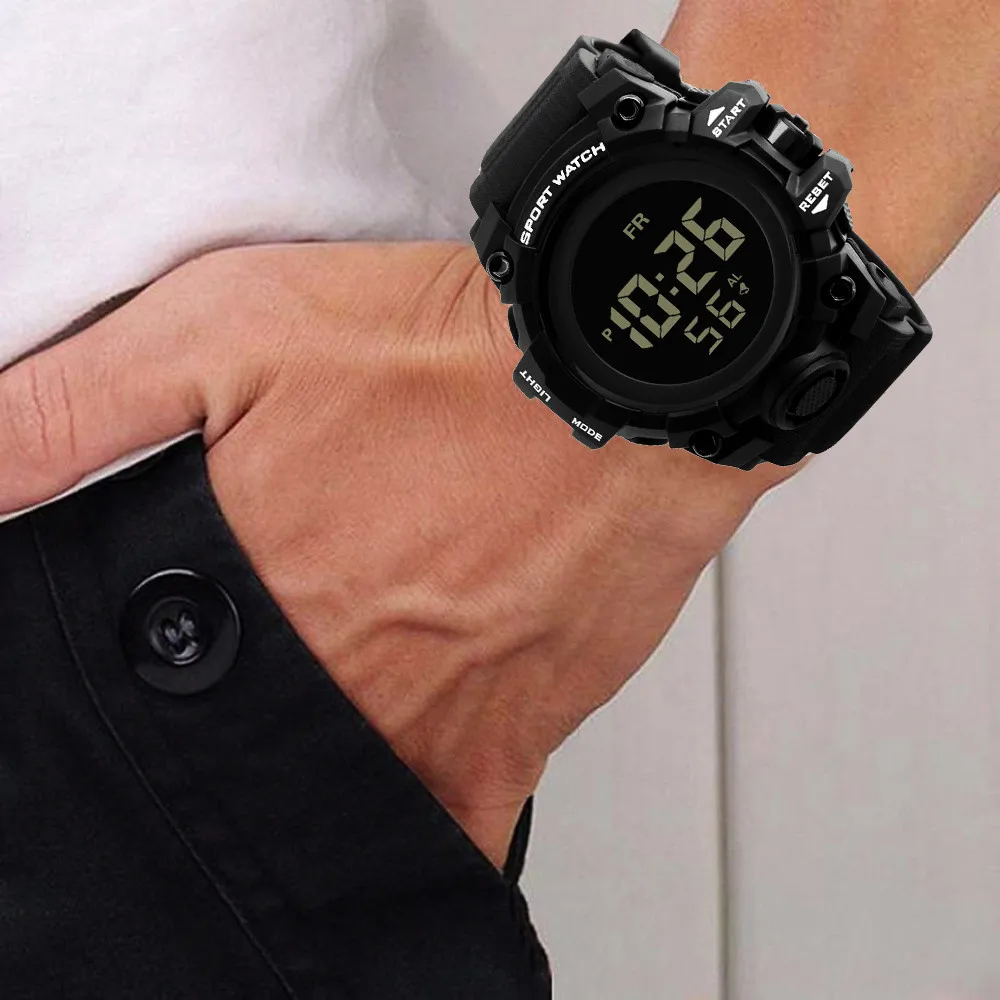 Модные мужские цифровые часы светодиодные спортивные наручные skmei reloj му relgio saat