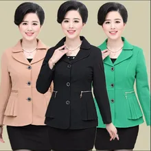 XL-4XL для женщин среднего возраста; сезон весна-осень; Модный маленький костюм; платье для мамы; большой размер; модная куртка; короткое пальто среднего возраста