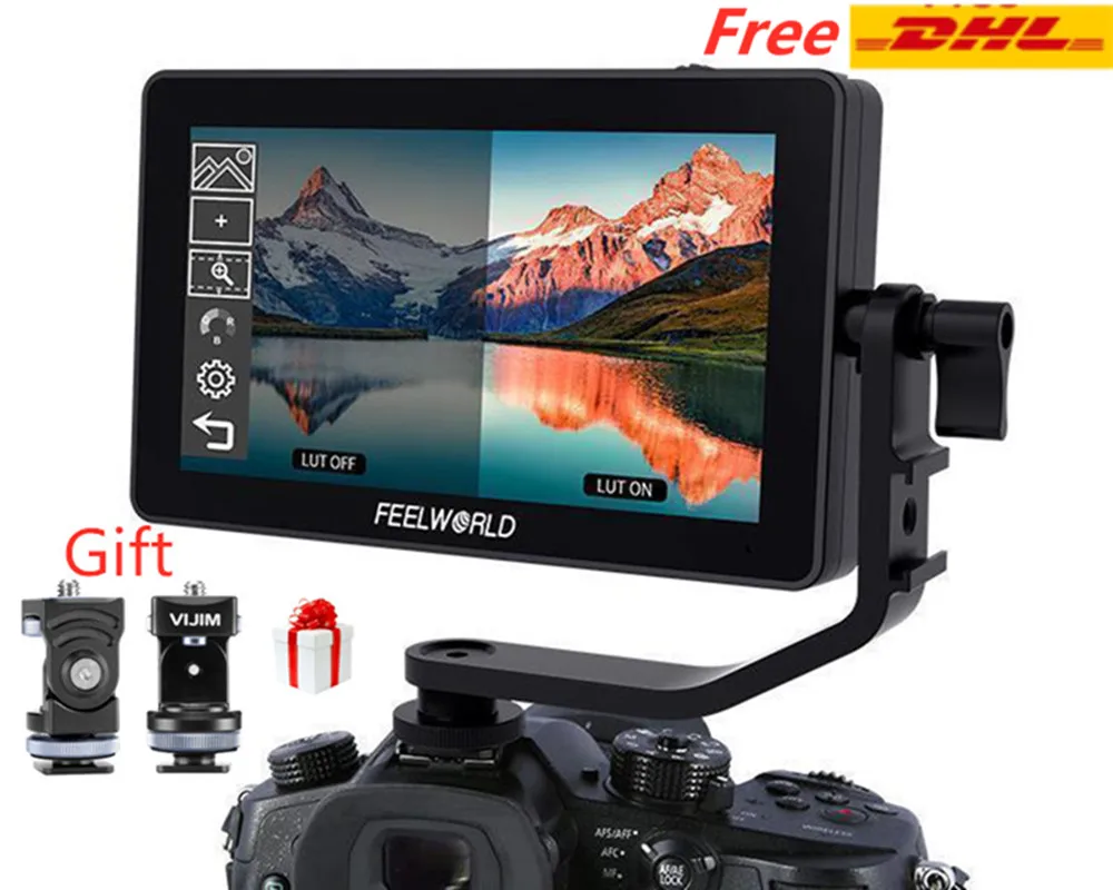 

Feelworld F6 PLUS Monitor 4K HDMI Aluminum Alloy 5.5 Inch Touch Screen Director 3D-lut Monitor DSLR Camera Micro Single Display