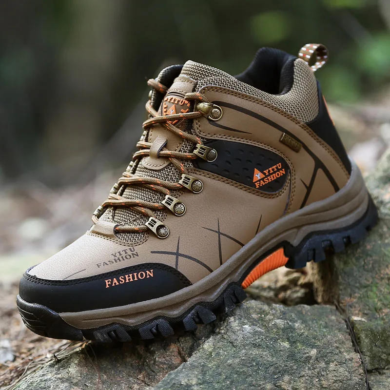 

Autumn Winter Big Size Men Waterproof Hiking Shoes Breathable Outdoor Hunting Antiskid Tourism Sport Flats Climbing Sneakers