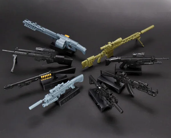 8 шт./компл. 1:6 ружьё модель второго поколения сборка огнестрельного оружия MG62 пулемет AK74 винтовка HK416 автоматы классический собирать игрушки
