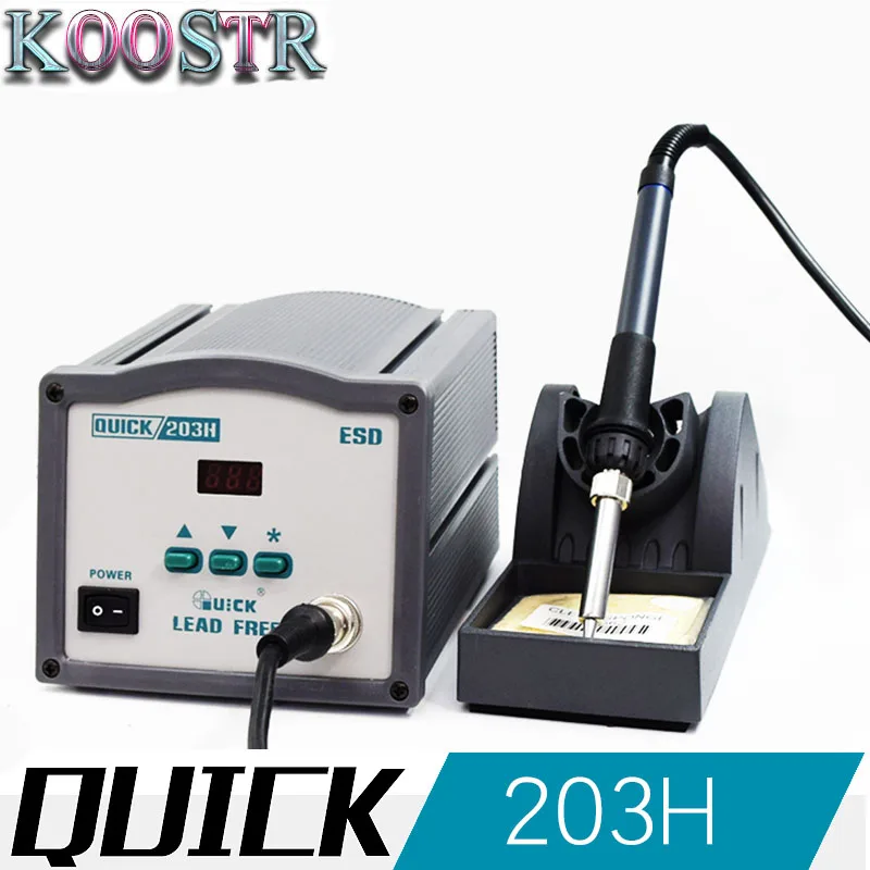 

100% original QUICK 203H high frequency digital SMD soldering station iron 90W Intelligent Lead for welding machine