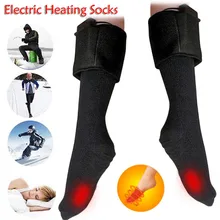 Черный с подогревом носки для девочек теплые гетры Электрический потепления Sox Охота Ice сапоги для рыбалки пеший Туризм Лыжный Спорт Восхождение#3N14