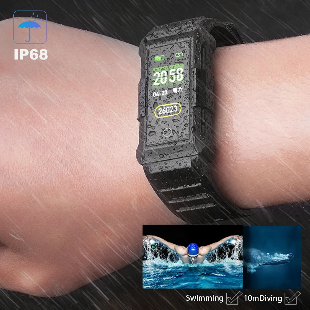  TISHRIC Camouflage Sport Fitness Smart Armband Mann GPS IP68 smart band Wasserdichte Intelligente U